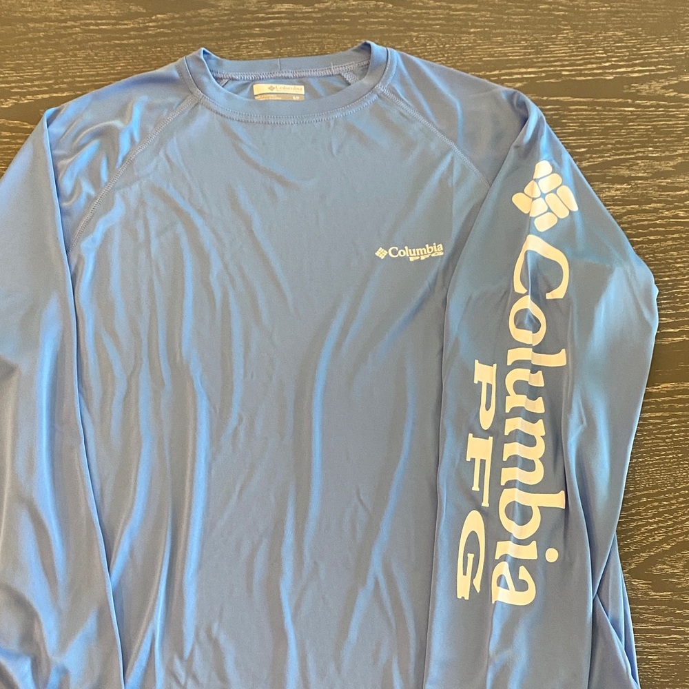 Columbia PFG Light Blue Performance Shirt